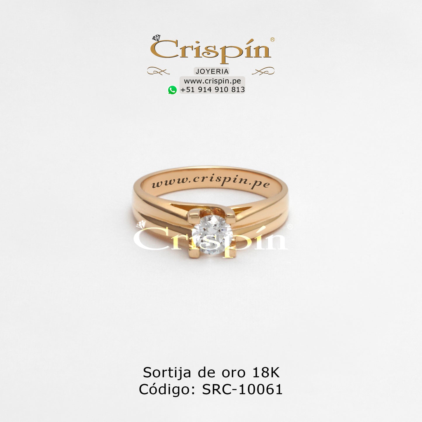 Sortija de oro 18K Código: SRC-10061