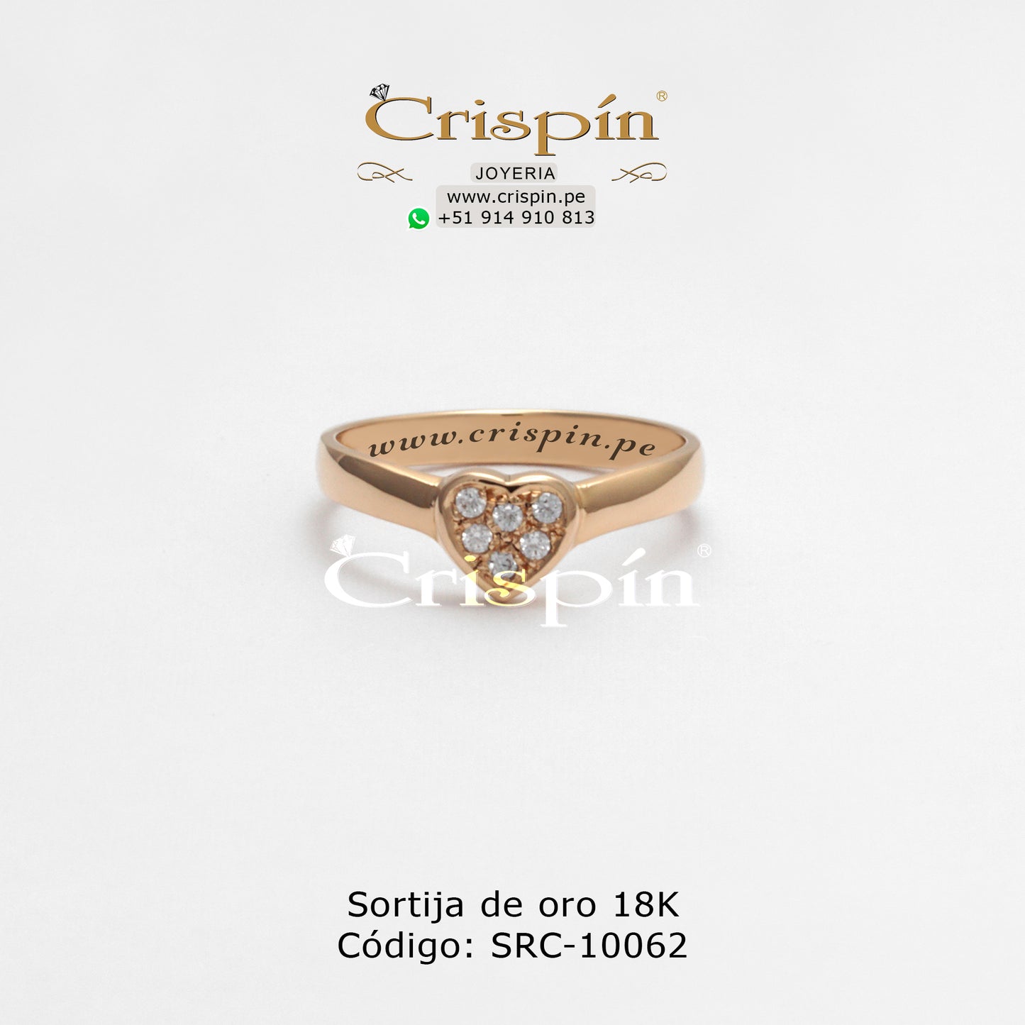 Sortija de oro 18K Código: SRC-10062