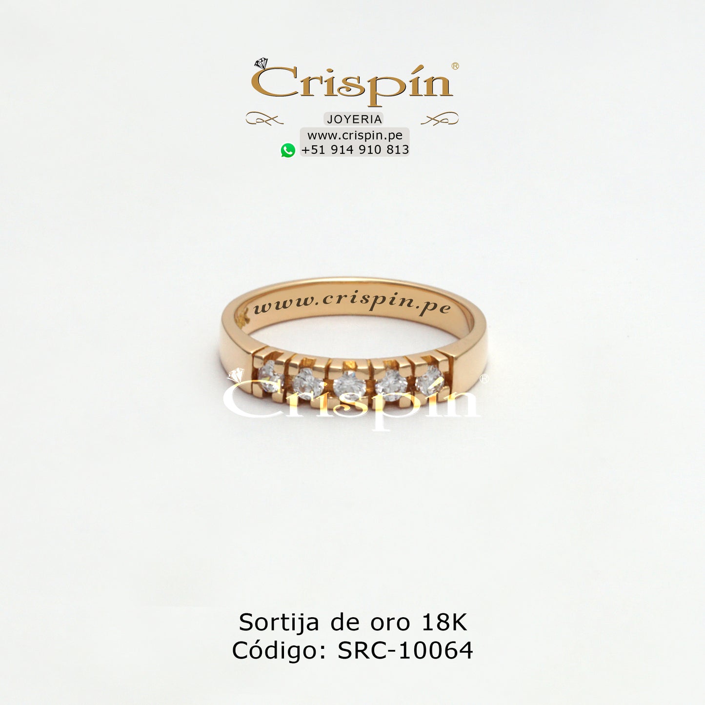 Sortija de oro 18K Código: SRC-10064