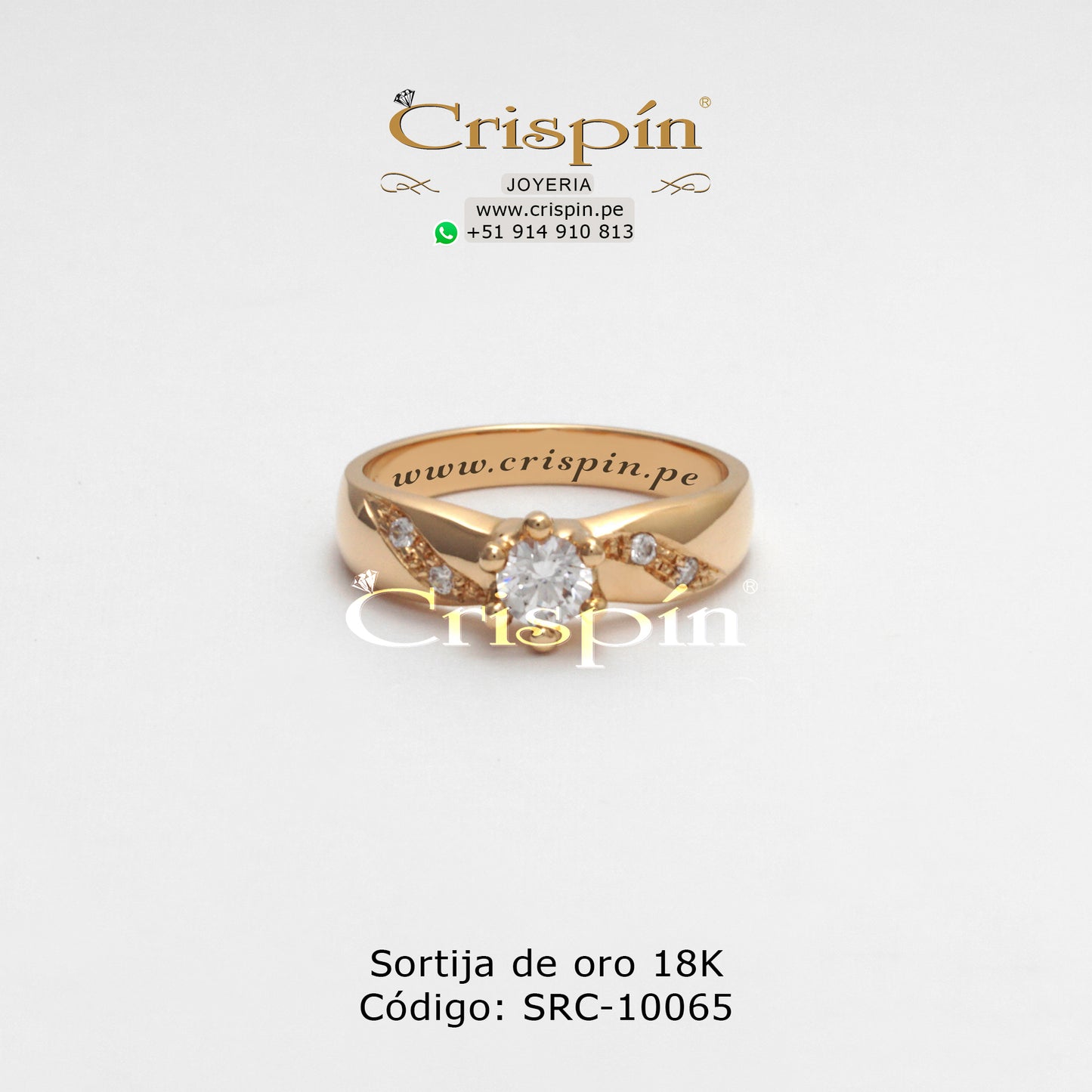 Sortija de oro 18K Código: SRC-10065
