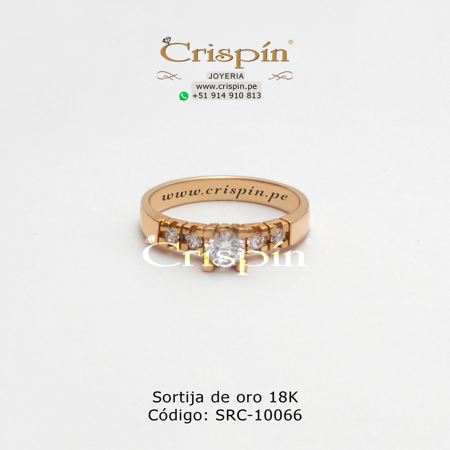 Sortija de oro 18K Código: SRC-10066