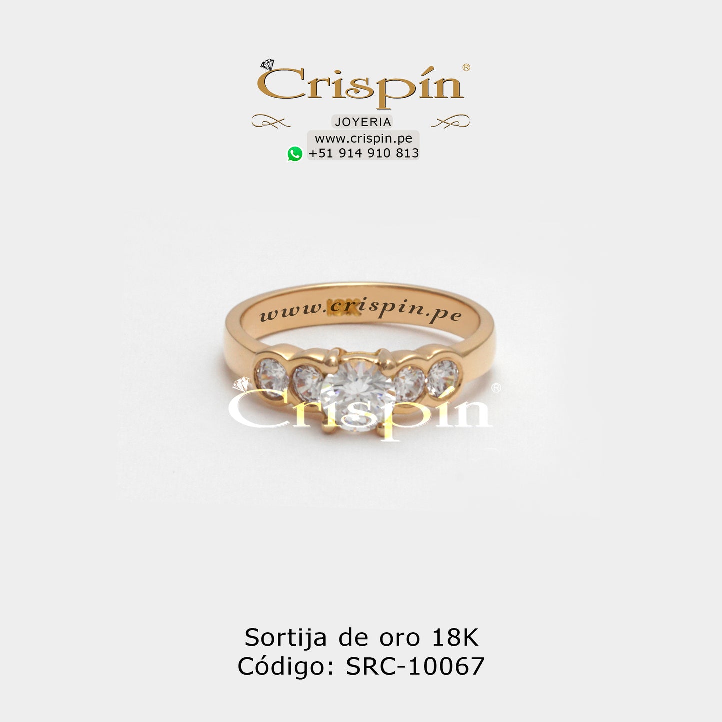 Sortija de oro 18K Código: SRC-10067