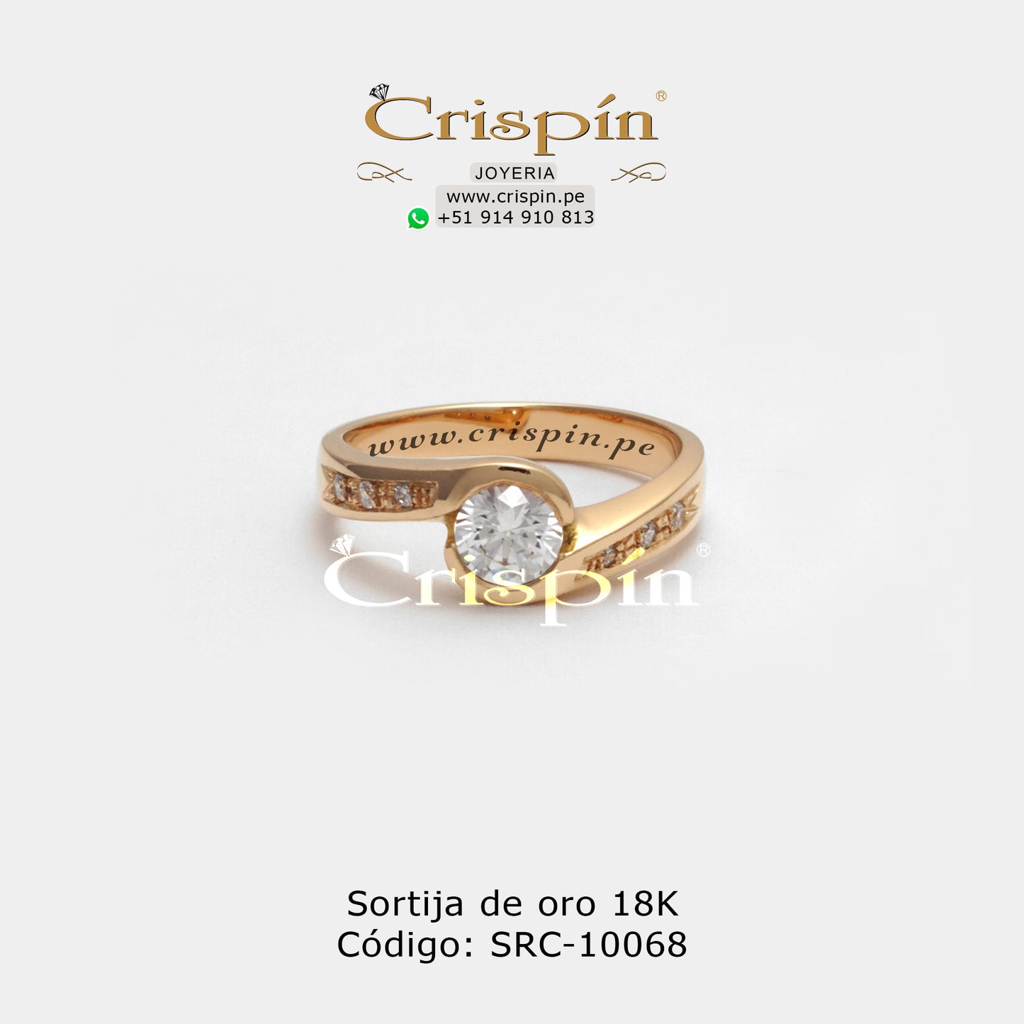 Sortija de oro 18K Código: SRC-10068