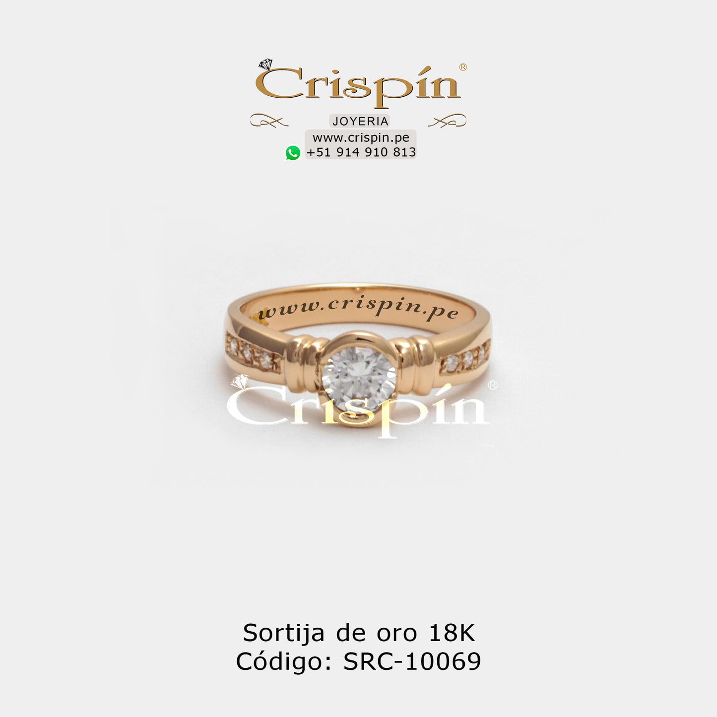 Sortija de oro 18K Código: SRC-10069