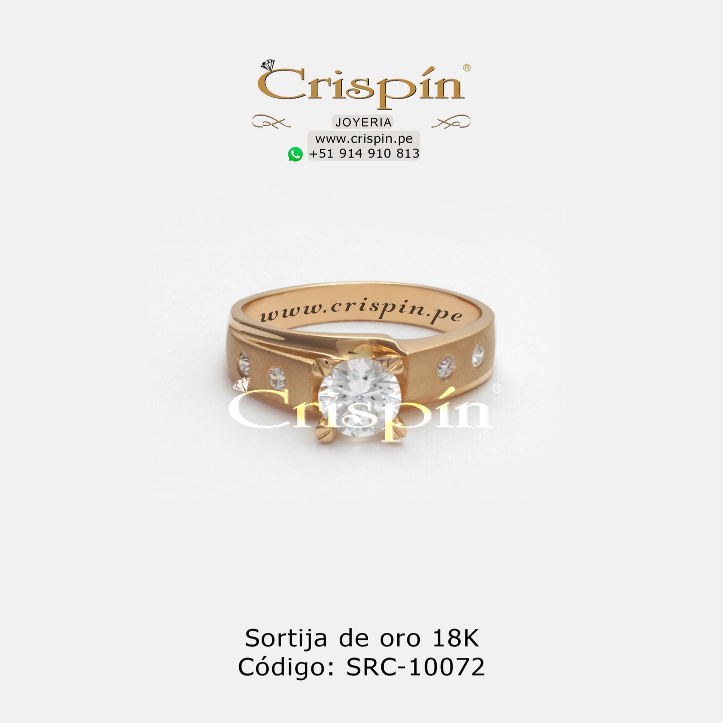 Sortija de oro 18K Código: SRC-10072
