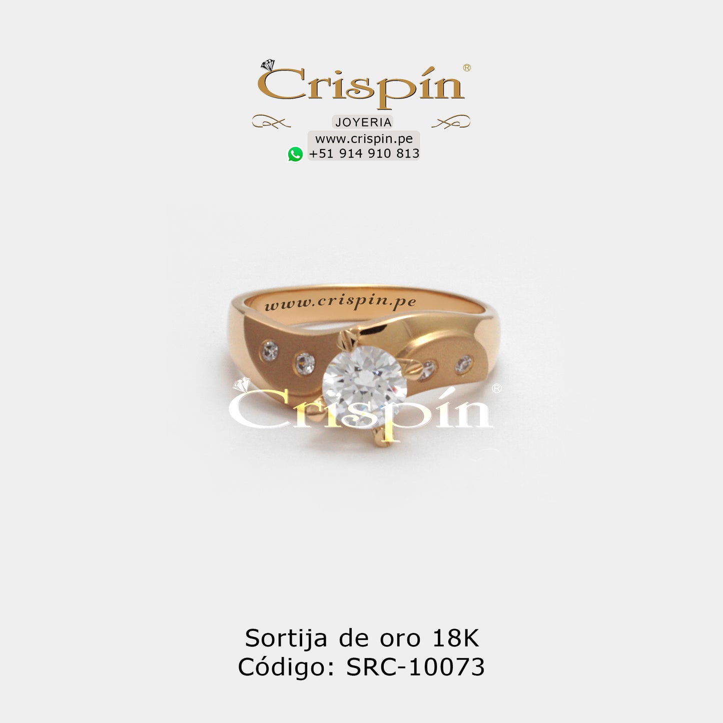 Sortija de oro 18K Código: SRC-10073