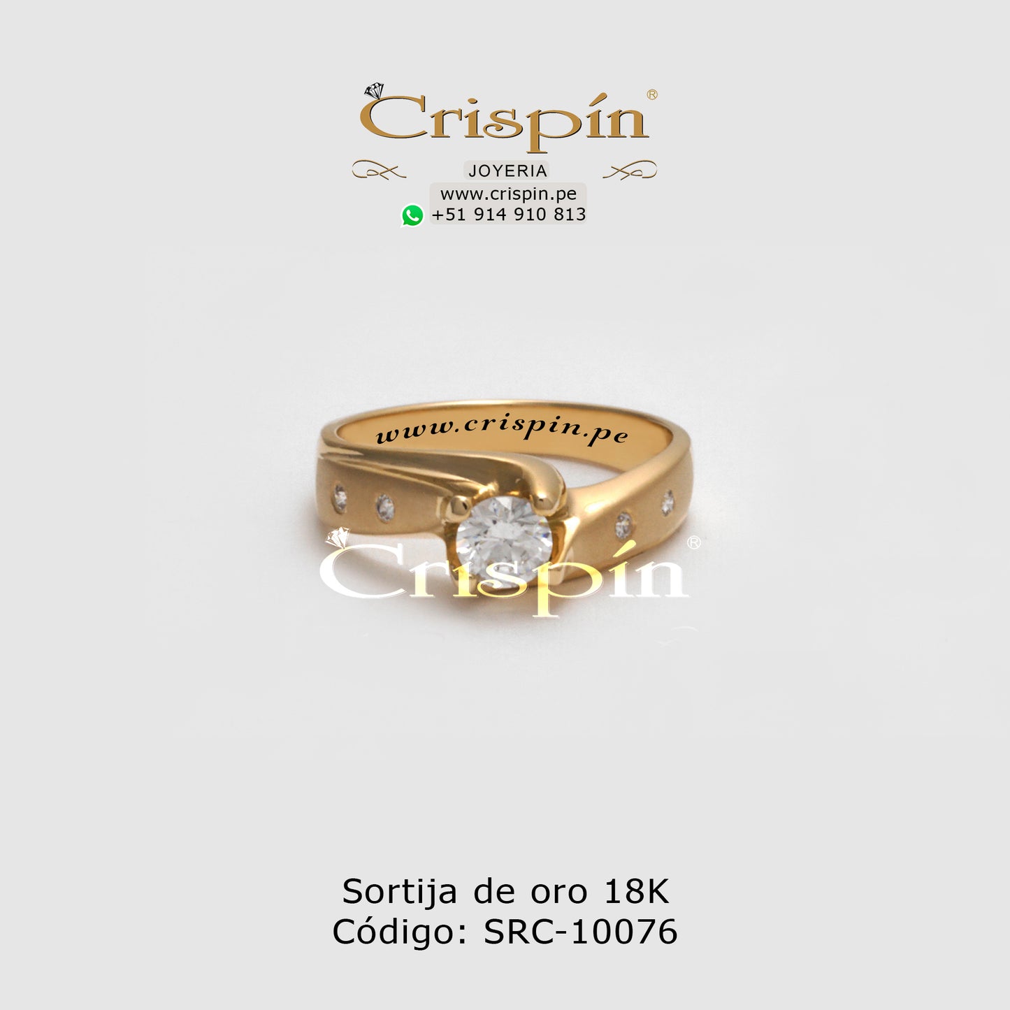 Sortija de oro 18K Código: SRC-10076