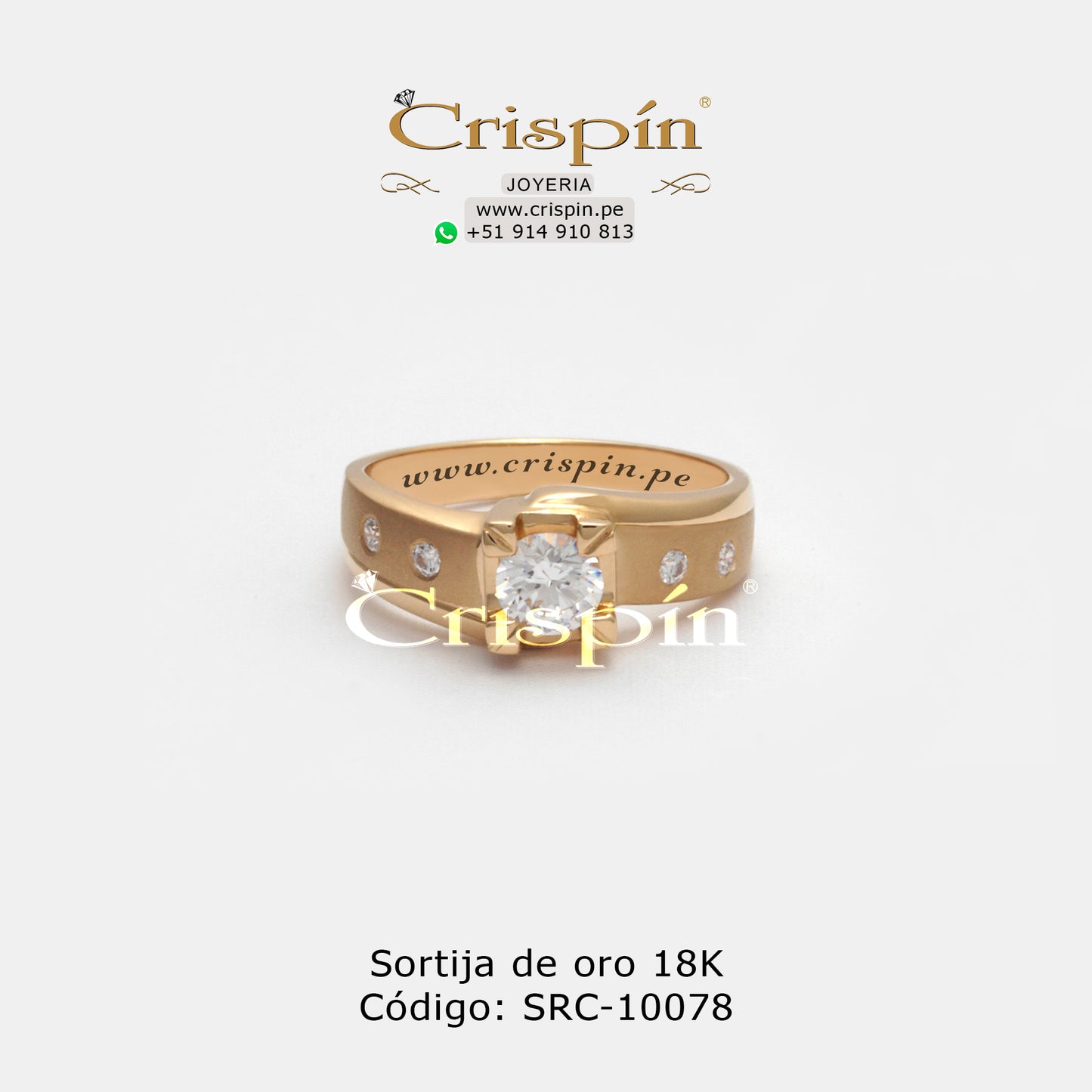 Sortija de oro 18K Código: SRC-10078