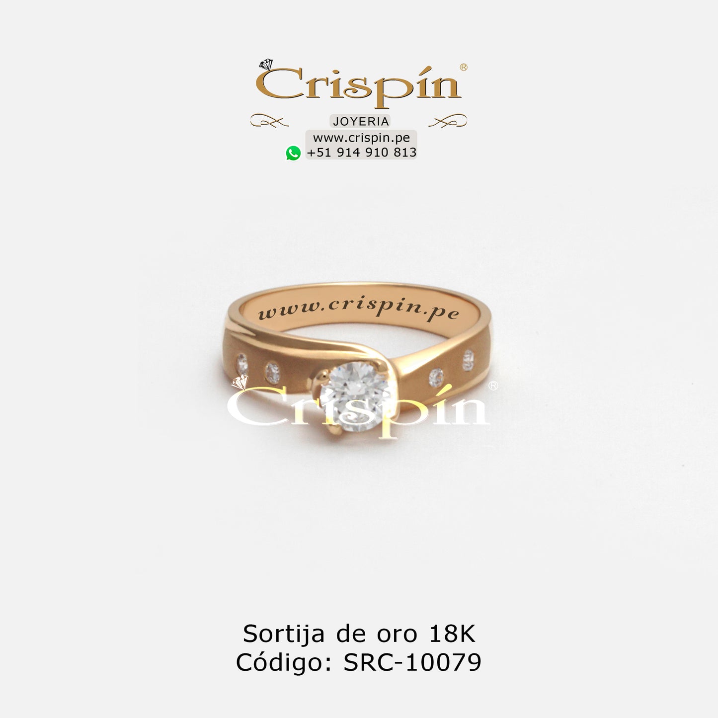 Sortija de oro 18K Código: SRC-10079