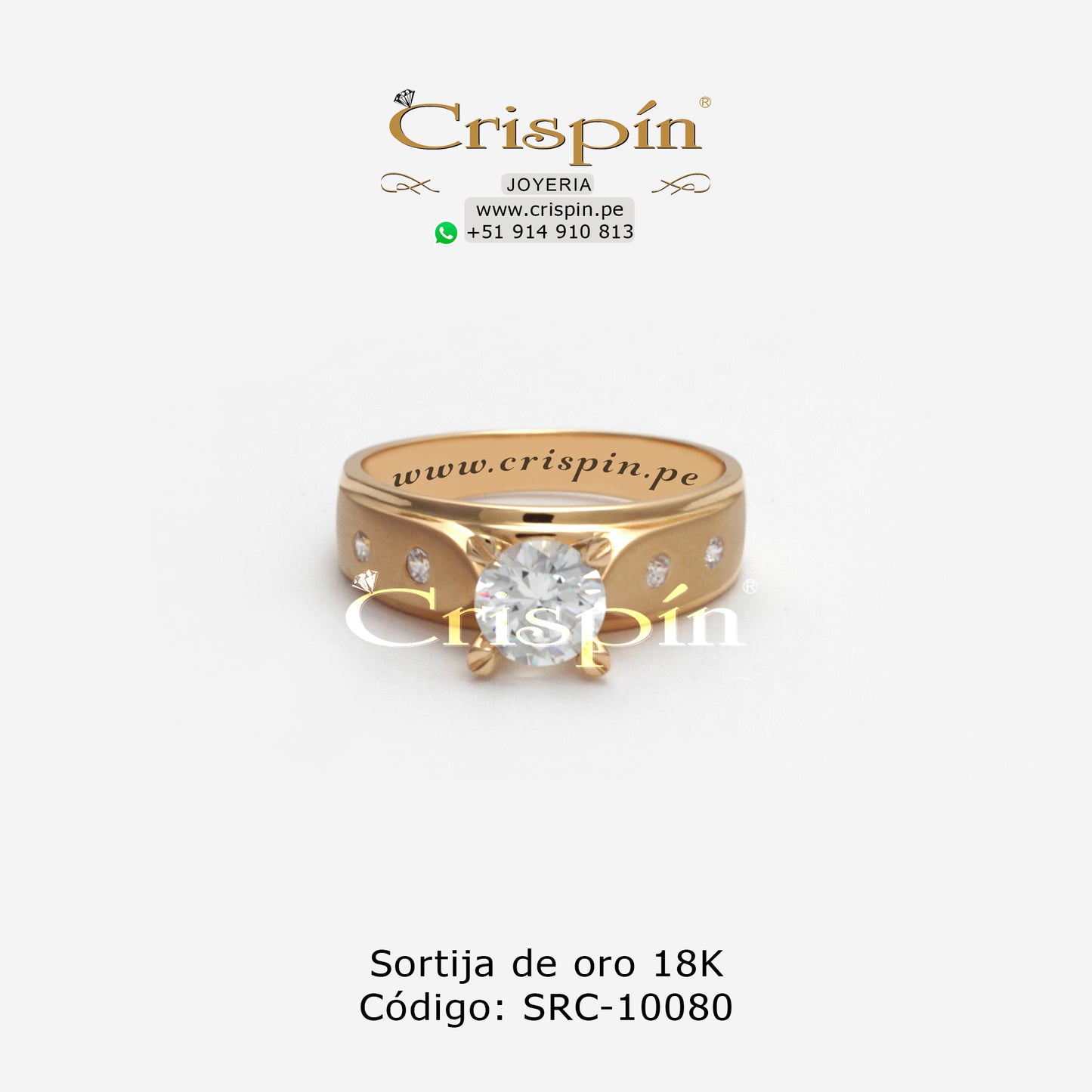 Sortija de oro 18K Código: SRC-10080
