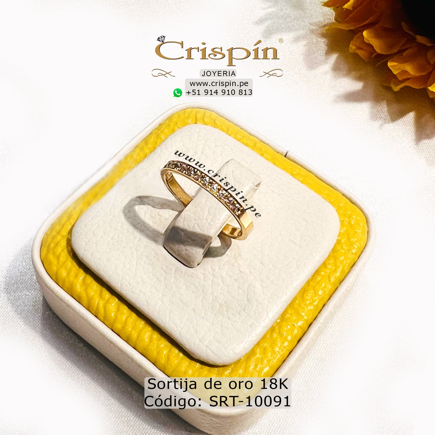 Sortija de oro 18K Código: SRT-10091