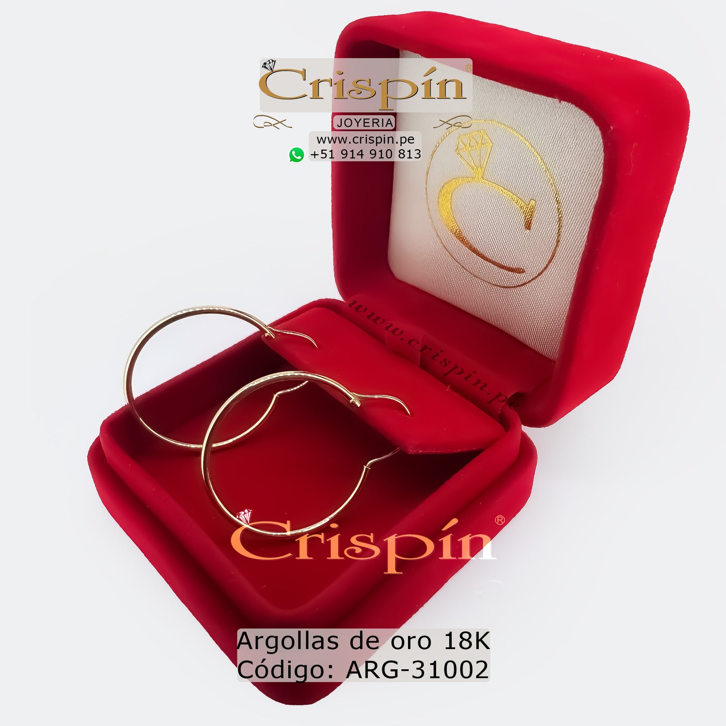 Argollas de oro 18K Código: ARG-31002