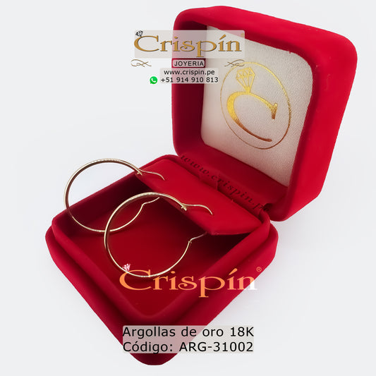 Argollas de oro 18K Código: ARG-31002