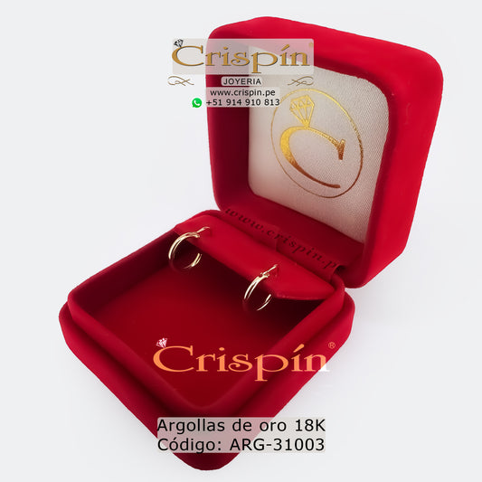 Argollas de oro 18K Código: ARG-31003