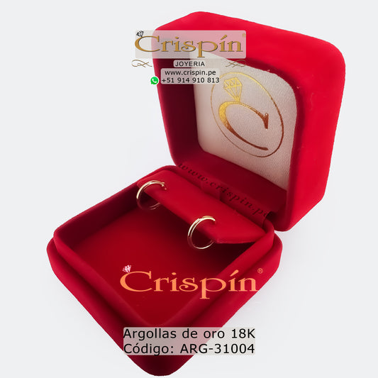 Argollas de oro 18K Código: ARG-31004