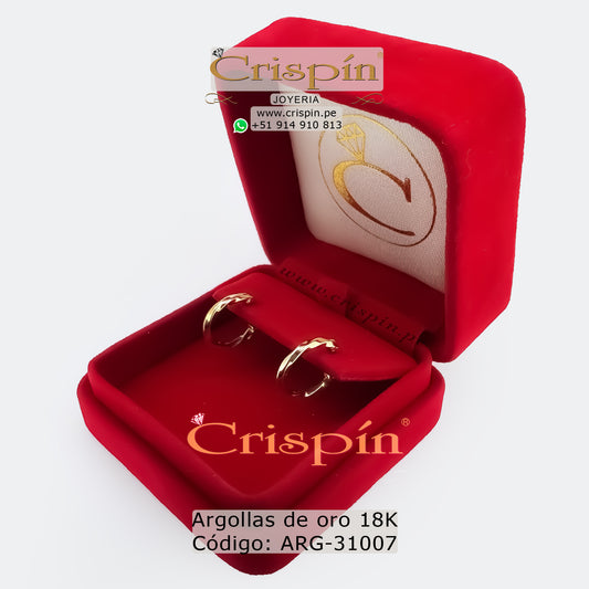 Argollas de oro 18K Código: ARG-31007