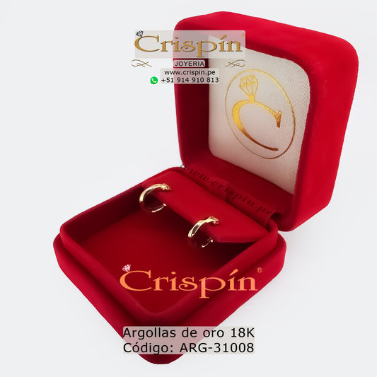 Argollas de oro 18K Código: ARG-31008