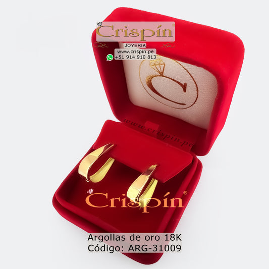 Argollas de oro 18K Código: ARG-31009