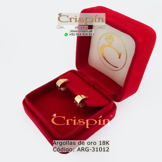 Argollas de oro 18K Código: ARG-31012