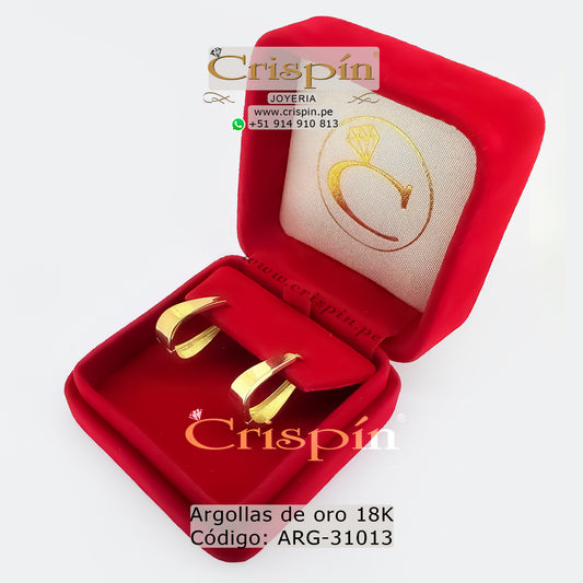 Argollas de oro 18K Código: ARG-31013