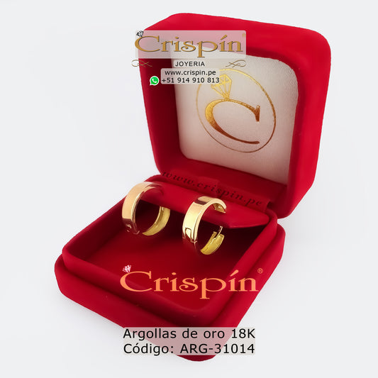 Argollas de oro 18K Código: ARG-31014