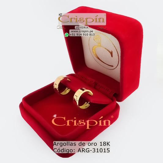 Argollas de oro 18K Código: ARG-31015