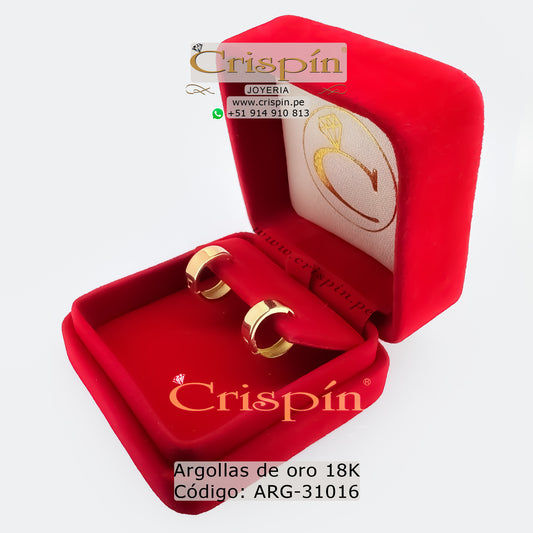 Argollas de oro 18K Código: ARG-31016