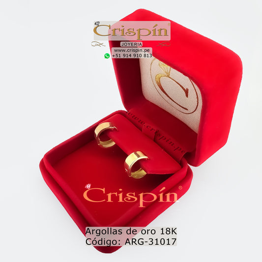 Argollas de oro 18K Código: ARG-31017