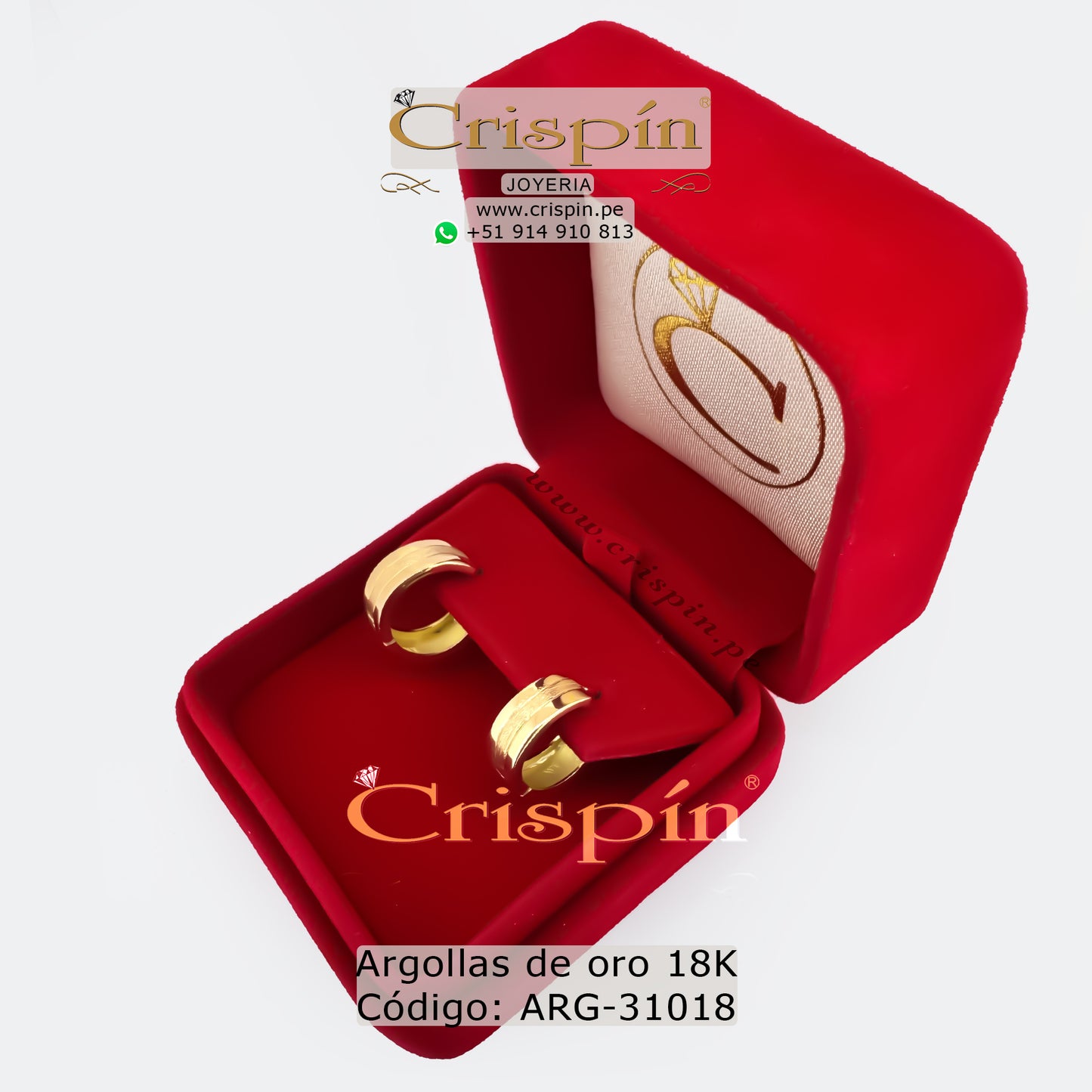Argollas de oro 18K Código: ARG-31018