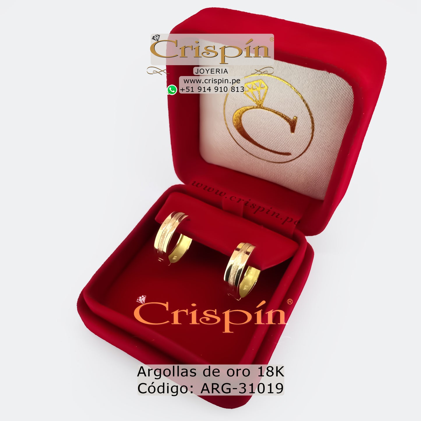 Argollas de oro 18K Código: ARG-31019