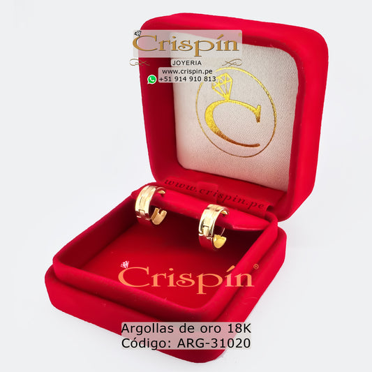 Argollas de oro 18K Código: ARG-31020