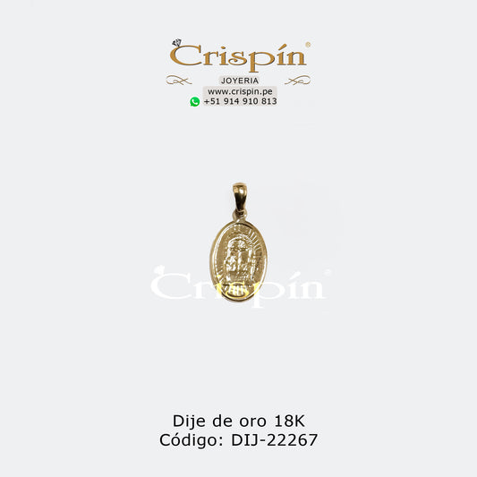 Dije de oro 18K Señor de los Milagros Código: DIJ-22267