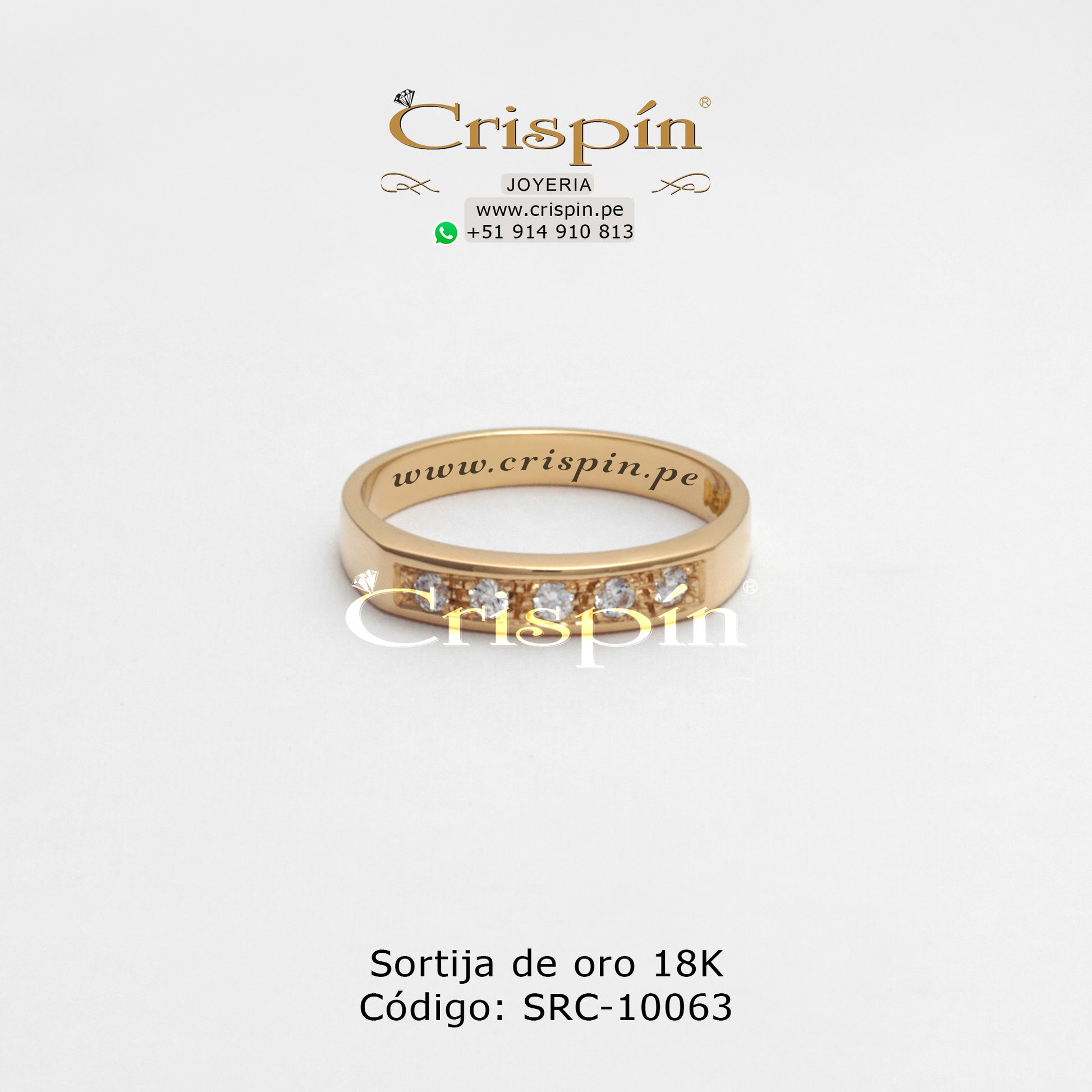 Sortija de oro 18K Código: SRC-10063
