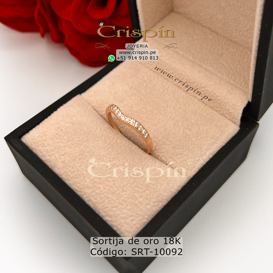 Sortija de oro 18K Código: SRT-10092